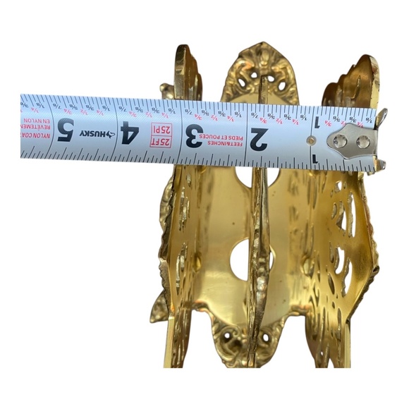 Vintage Brass footed ornate napkin/letter holder, desk organizer - Picture 11 of 16